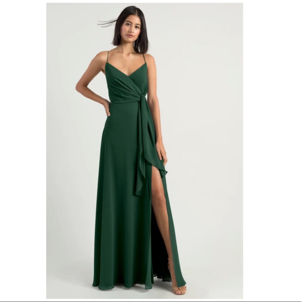 Jenny Yoo Forest Green Amara Dress